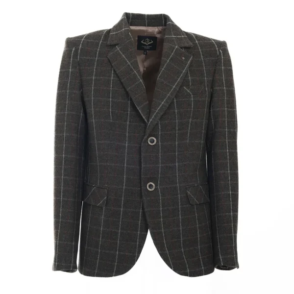 Outlet Americana Caza Hombre Tweed Verde Grana Hombre Chaquetas Y Americanas