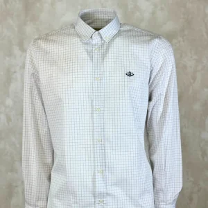 Fashion Camisa Caza Cuadro Clásico Hombre Blanca Hombre Camisas