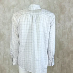 Fashion Camisa Caza Cuadro Clásico Hombre Blanca Hombre Camisas