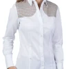 Hot Camisa Caza Mujer Refuerzos Blanca Mujer Camisas