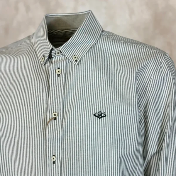 Best Camisa Caza Tejido Rayas Oxford Hombre Hombre Camisas