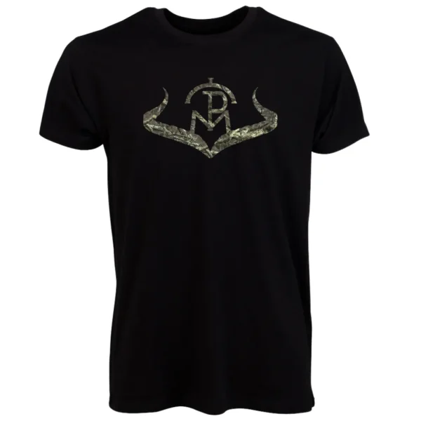 Fashion Camiseta Caza Hombre C/R Logo Camo Negra Hombre Camisetas Y Polos