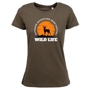 Best Camiseta Caza Mujer C/R Wild Life Ciervo Mujer Camisetas Y Polos