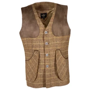 Sale Chaleco Caza Hombre Tiro Tweed Largo Hombre Hombre