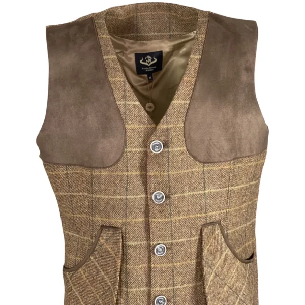 Sale Chaleco Caza Hombre Tiro Tweed Largo Hombre Hombre