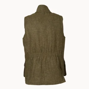 Outlet Chaleco Caza Hombre Tweed Verde Oscuro Hombre Chalecos