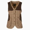 Online Chaleco Caza Mujer Tiro Tweed Refuerzos Beige Mujer Mujer