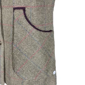 Fashion Chaleco Caza Mujer Tiro Tweed Largo Mujer Mujer