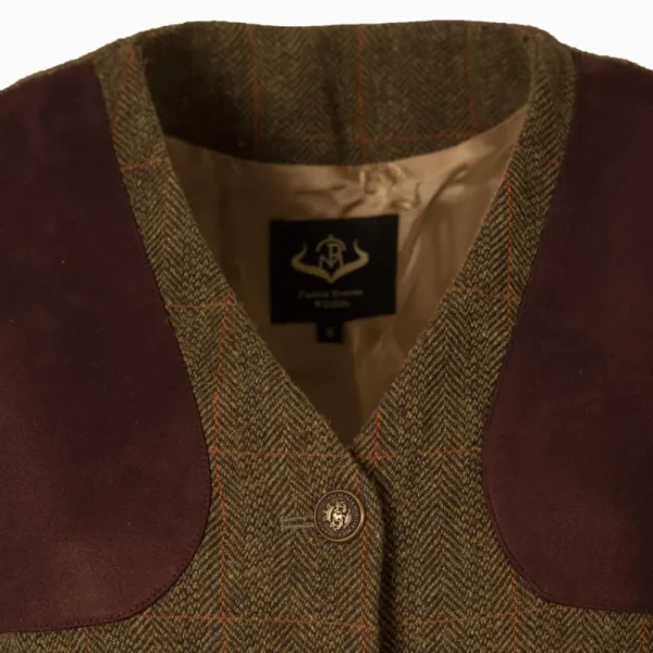 Online Chaleco Caza Mujer Tiro Tweed Largo Mujer Mujer