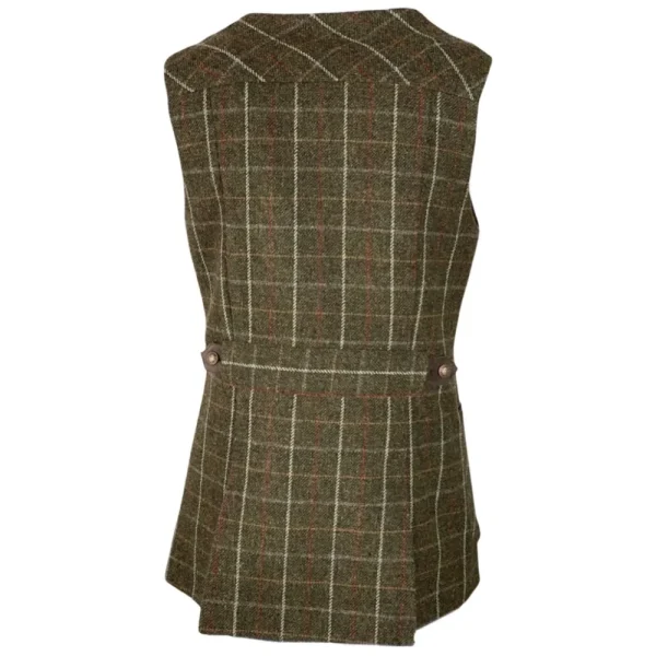 New Chaleco Caza Mujer Tiro Tweed Largo Verde Grana Mujer Mujer
