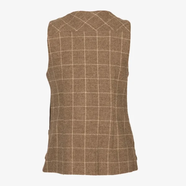 Online Chaleco Caza Mujer Tiro Tweed Refuerzos Beige Mujer Mujer