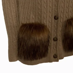 Outlet Chaqueta Caza Mujer Punto Pelo Bolsillos Mujer Jerseys