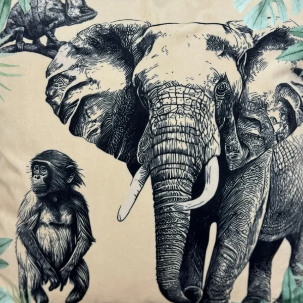 Outlet Cojín Estampado Animales Elefante Hogar | Accesorios