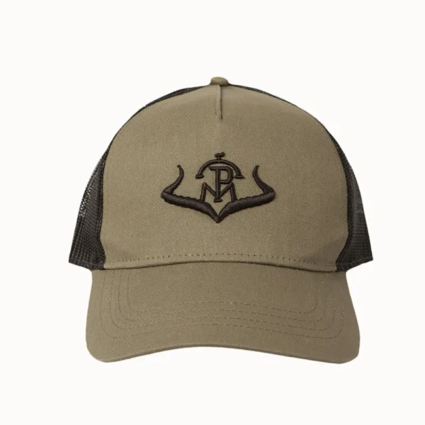 Clearance Gorra Caza Unisex Trucker Kaki Logo Gorras