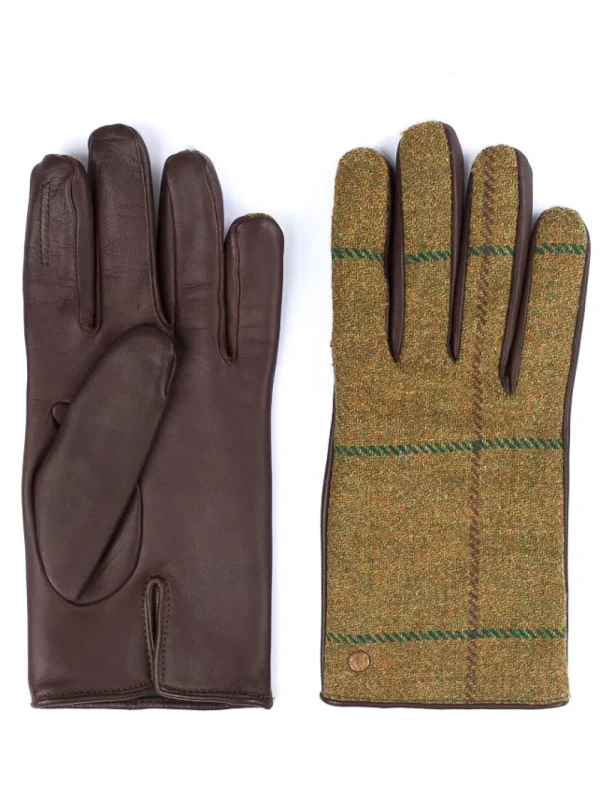 Sale Guante Caza Hombre Tweed/Piel Guantes