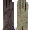 Outlet Guante Caza Mujer Tweed/Piel Guantes