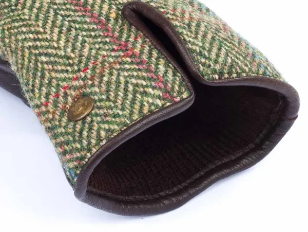 Outlet Guante Caza Mujer Tweed/Piel Guantes