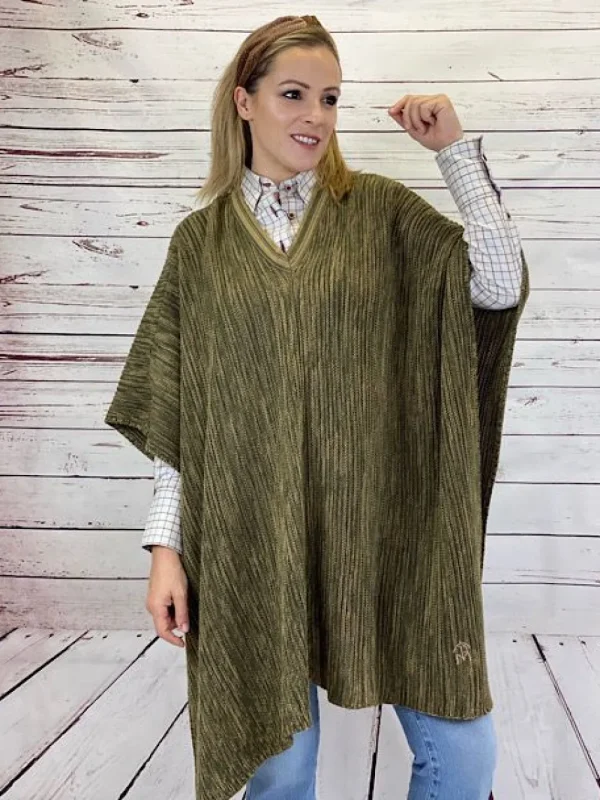 Outlet Poncho Caza Mujer Horse Kaki/Cámel Mujer Ponchos Y Capas