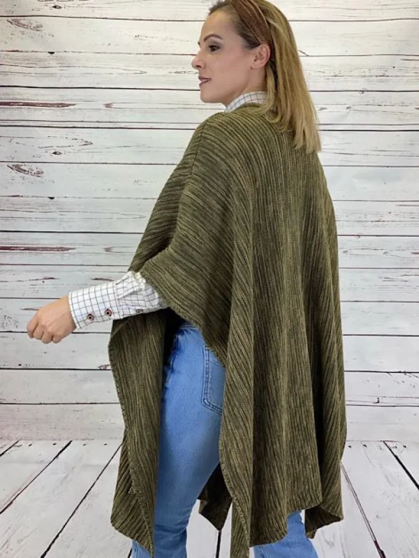 Outlet Poncho Caza Mujer Horse Kaki/Cámel Mujer Ponchos Y Capas